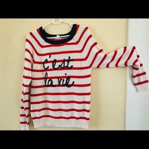 Forever 21 C’est La Vie Cute Striped Sweater